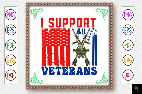 American Flag Veteran Gun Graphics & Crafts