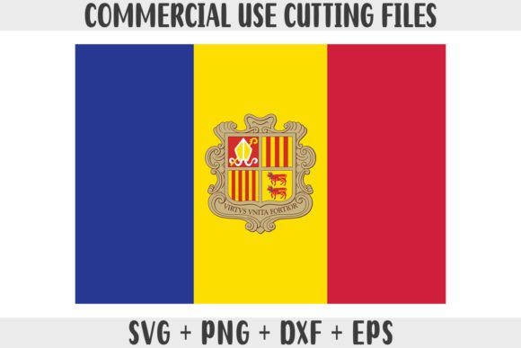Andorra Flag SVG Original Colors Graphics