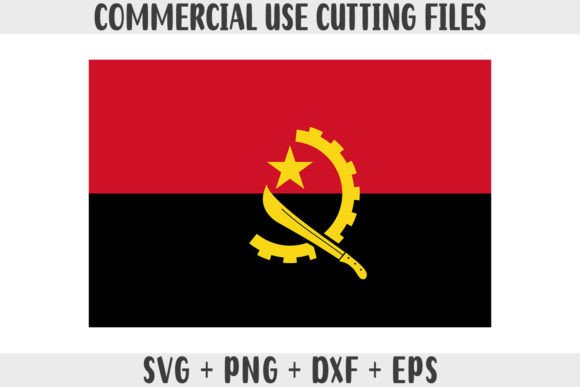 Angola Flag SVG Original Colors Graphics