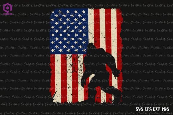 Bigfoot American Flag 4th of July