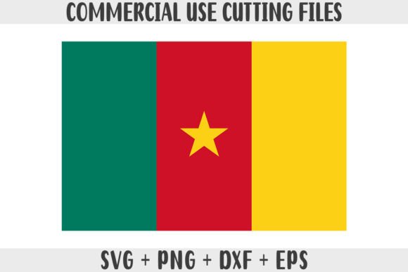 Cameroon Flag SVG Original Colors Graphics