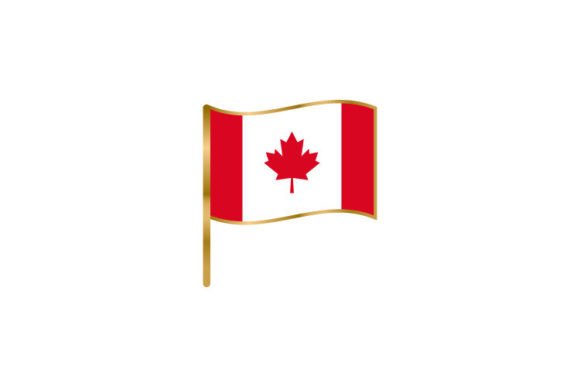 Canada Flag Lapel Badge Design Vector