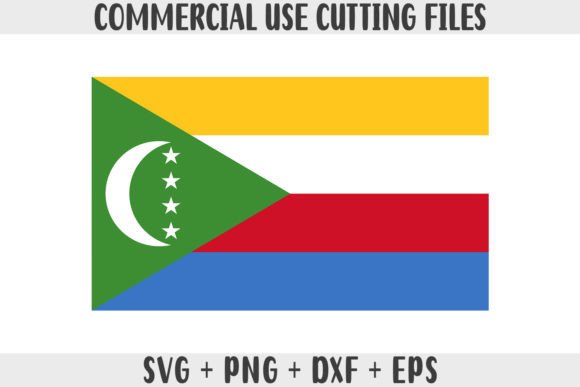 Comoros Flag SVG Original Colors Graphics & Crafts