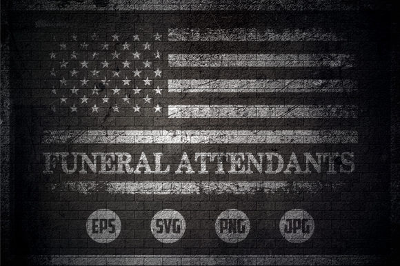 Funeral Attendants - USA Flag Graphics and Crafts