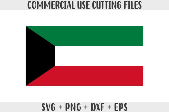 Kuwait Flag SVG Original Colors