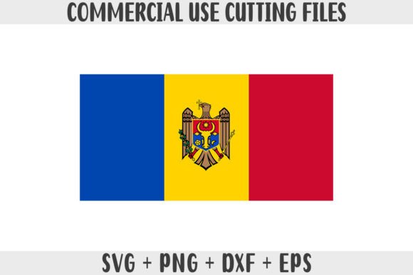 Moldova Flag SVG Original Colors Graphics Crafts