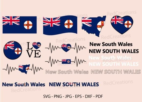 New South Wales Flag Bundle Graphics