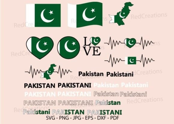Pakistan Flag Svg Bundle: Graphics and Crafts