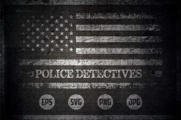 Police Detectives - USA Flag Graphics and Crafts
