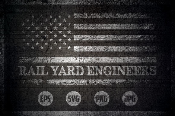 Rail Yard Engineers - USA Flag Graphics and Crafts