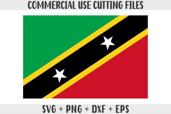 Saint Kitts and Nevis Flag SVG, PNG for Crafts