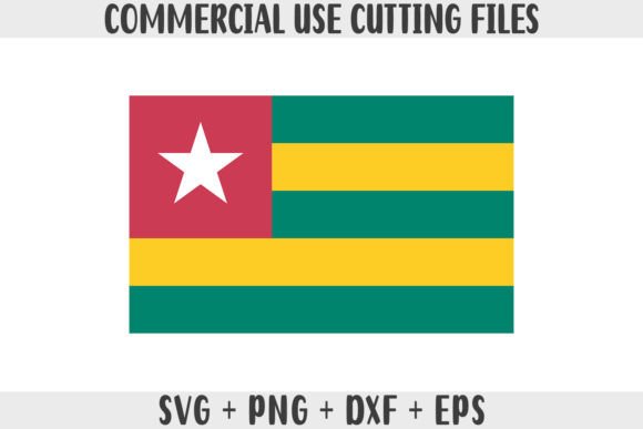Togo Flag SVG Original Colors Graphics