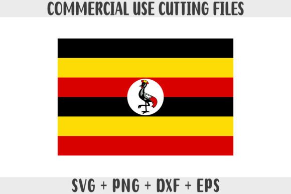 Uganda Flag SVG Original Colors for Graphics and Crafts