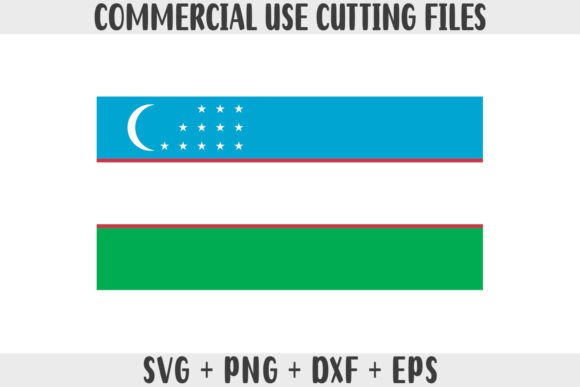 Uzbekistan Flag SVG Original Colors