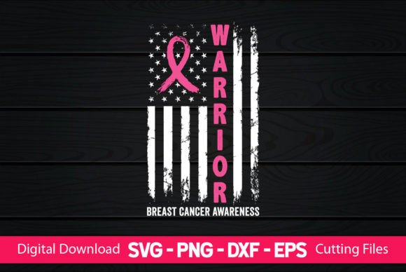 Warrior American Flag Cancer Awareness Graphics