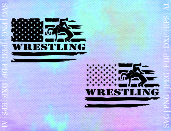Wrestling Flag SVG for Graphics and Crafts
